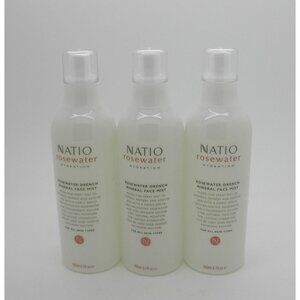 NATIO Rosewater Drench Mineral Face Mist - 6.7 oz ea - Lot of 3